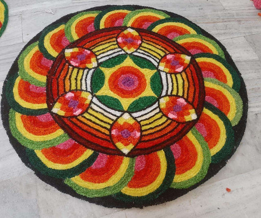 Craft Decor Fur Yarn Rangoli Mats