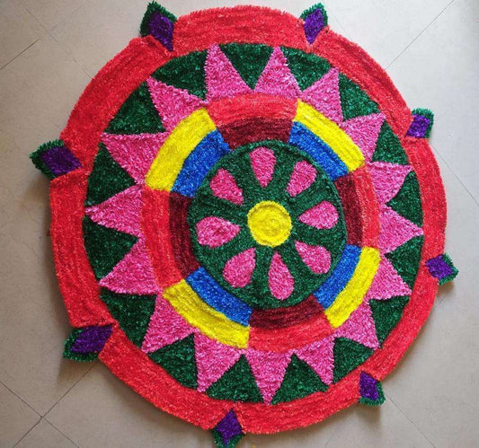 Craft Decor Fur Yarn Rangoli Mats