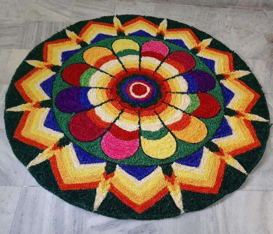 Craft Decor Fur Yarn Rangoli Mats