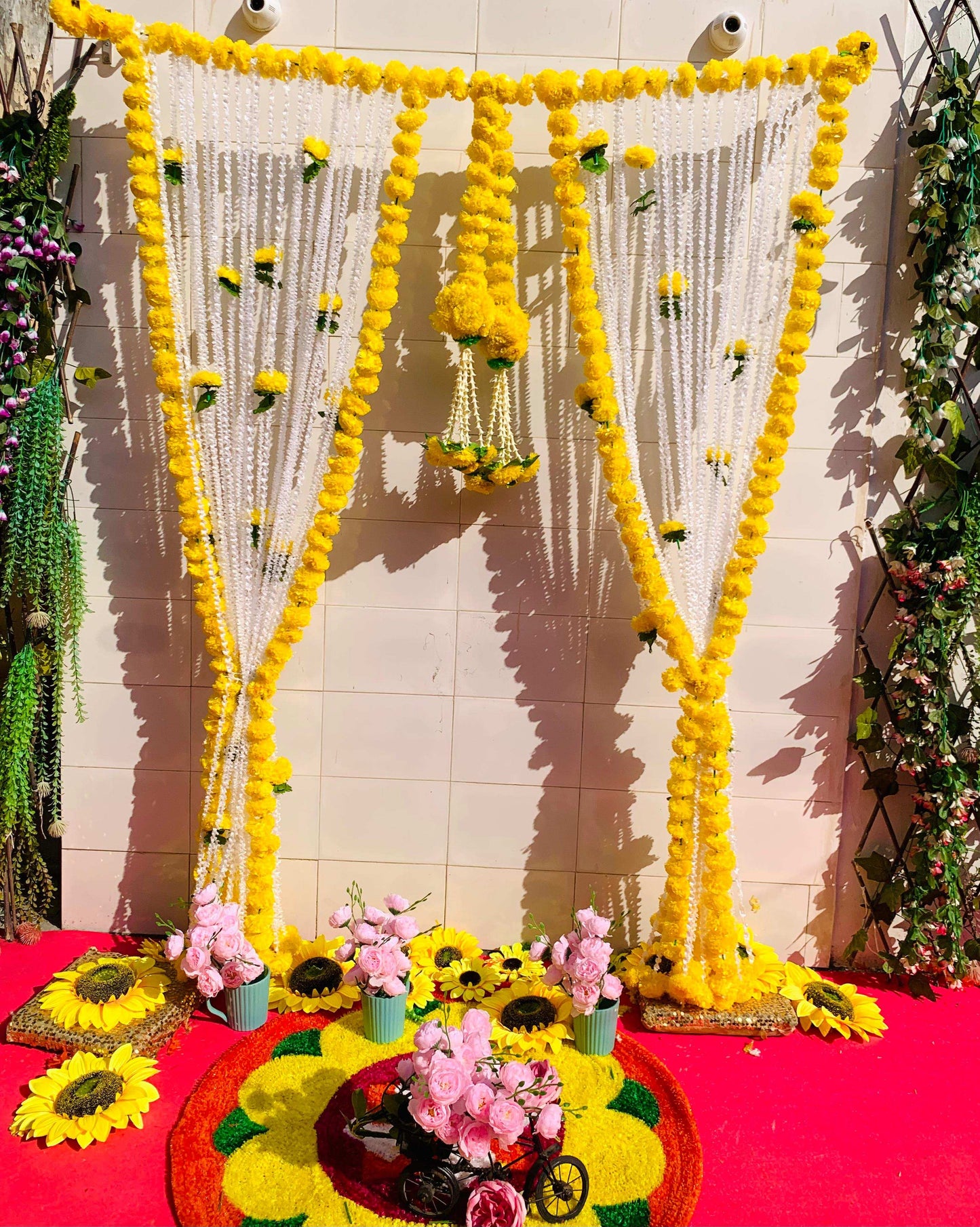 Craft Decor Marigold Curtain Backdrop