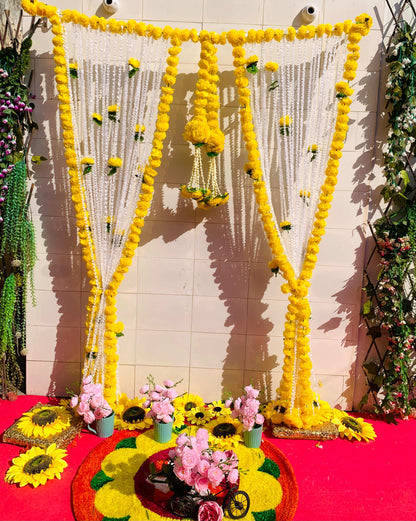 Craft Decor Marigold Curtain Backdrop