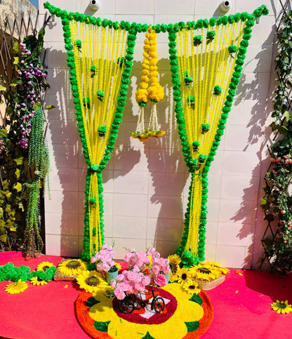 Craft Decor Marigold Curtain Backdrop