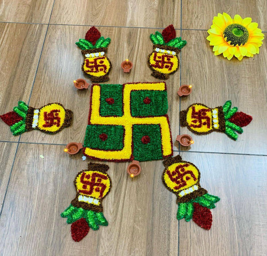 Rangoli Royale Mats – Set of 7 - Design 3