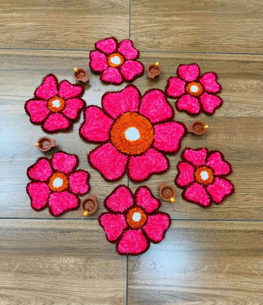 Rangoli Royale Mats – Set of 7 - Design 4