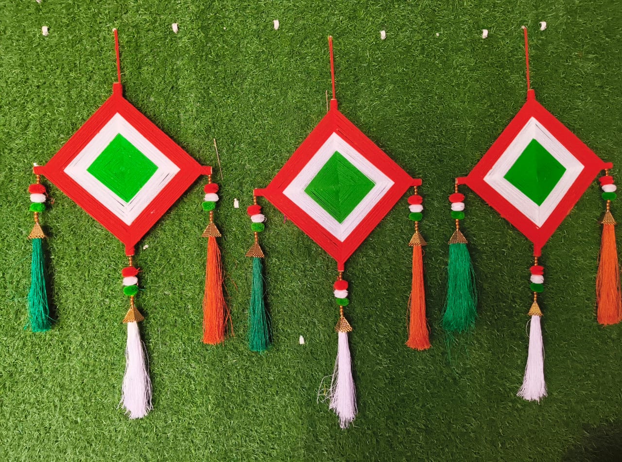 Tiranga Diamond Wall Hangings – Set of 6