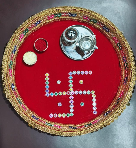 Regal Pooja Thaali Set | Handcrafted Ritual Tray with Essentials