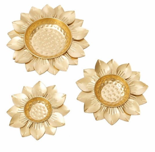 Handcrafted Golden Pooja Katori Set – Set of 3