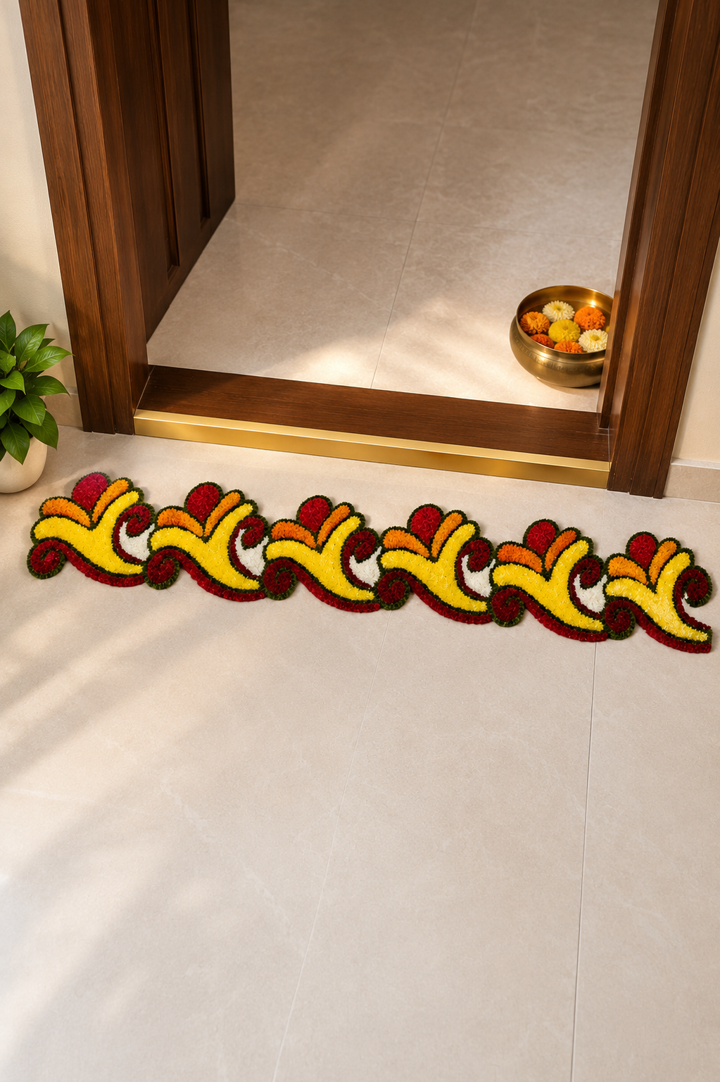 Craft Decor Premium Cutwork Rangoli Mat | Design – 4