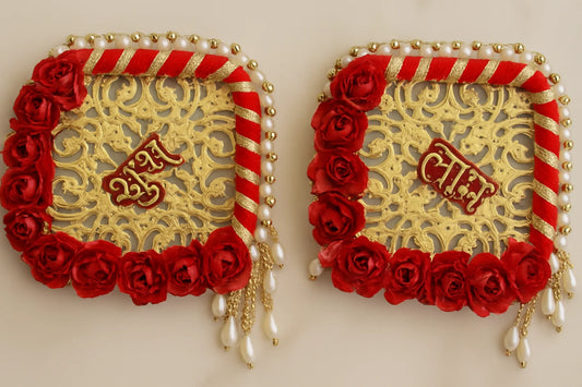 Shubh Labh Pearl Tassel Decor – Set of 2