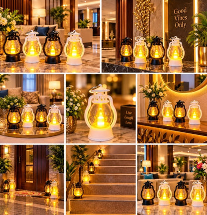 LED lantern candles box of 24 used on staircase, entrance, table and balcony for Diwali décor – Craft Decor