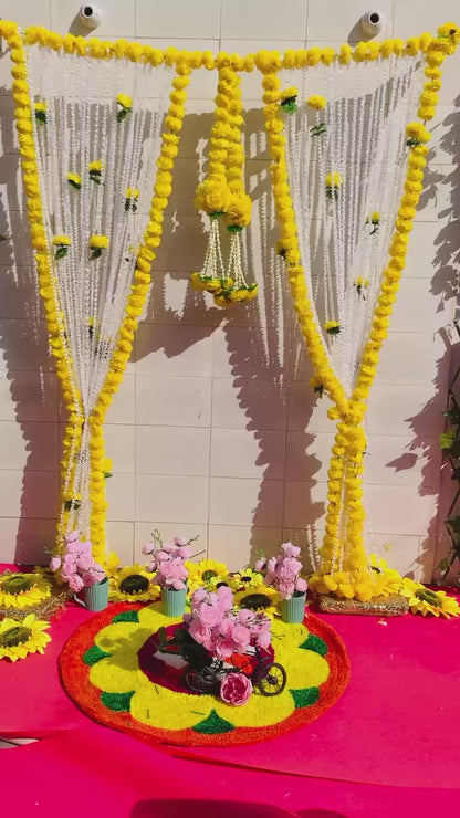 Marigold Curtain Backdrop by Craft Decor