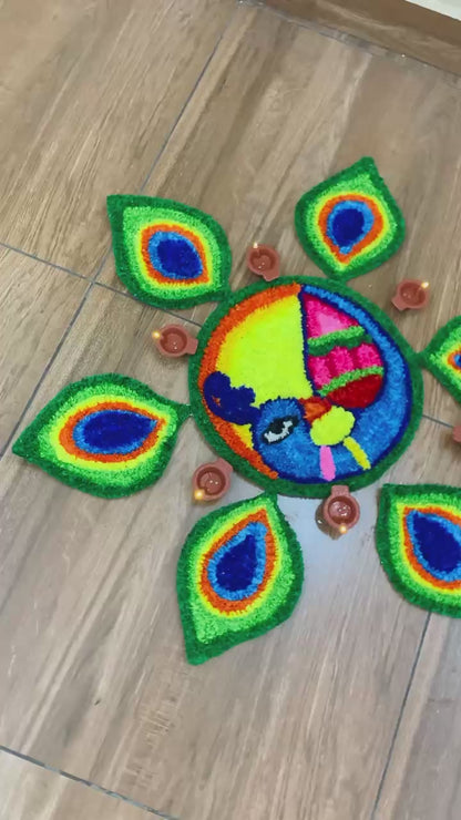 Mayur Classic Rangoli Mat Set | Craft Decor