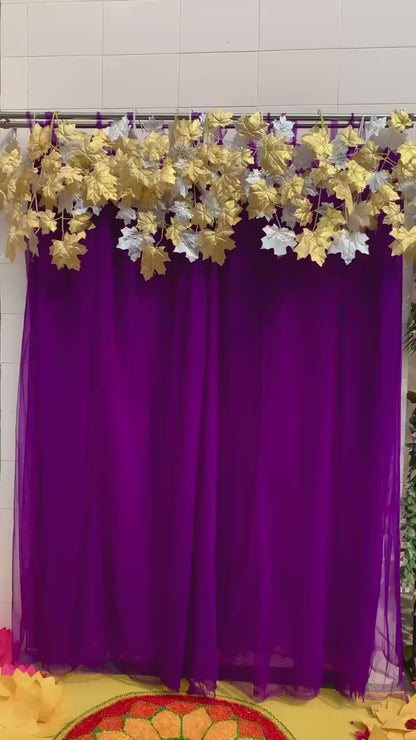 Shimmer Maple Leaf Curtain by Craft Decor