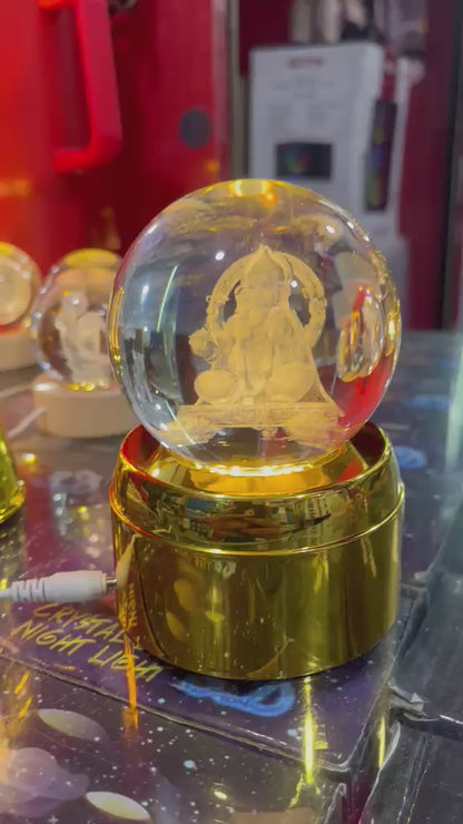 Ganesha 3D Crystal Lamp | Vighnharta LED Decor | Craft Decor