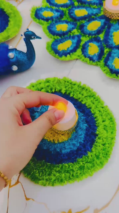 Craft Decor Peacock Royale Mat Set