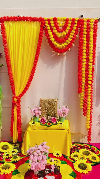 Festive Marigold Backdrop by Craft Decor