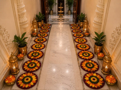 Craft Decor Pushp Rajsi Pathway Mats | Set of 6